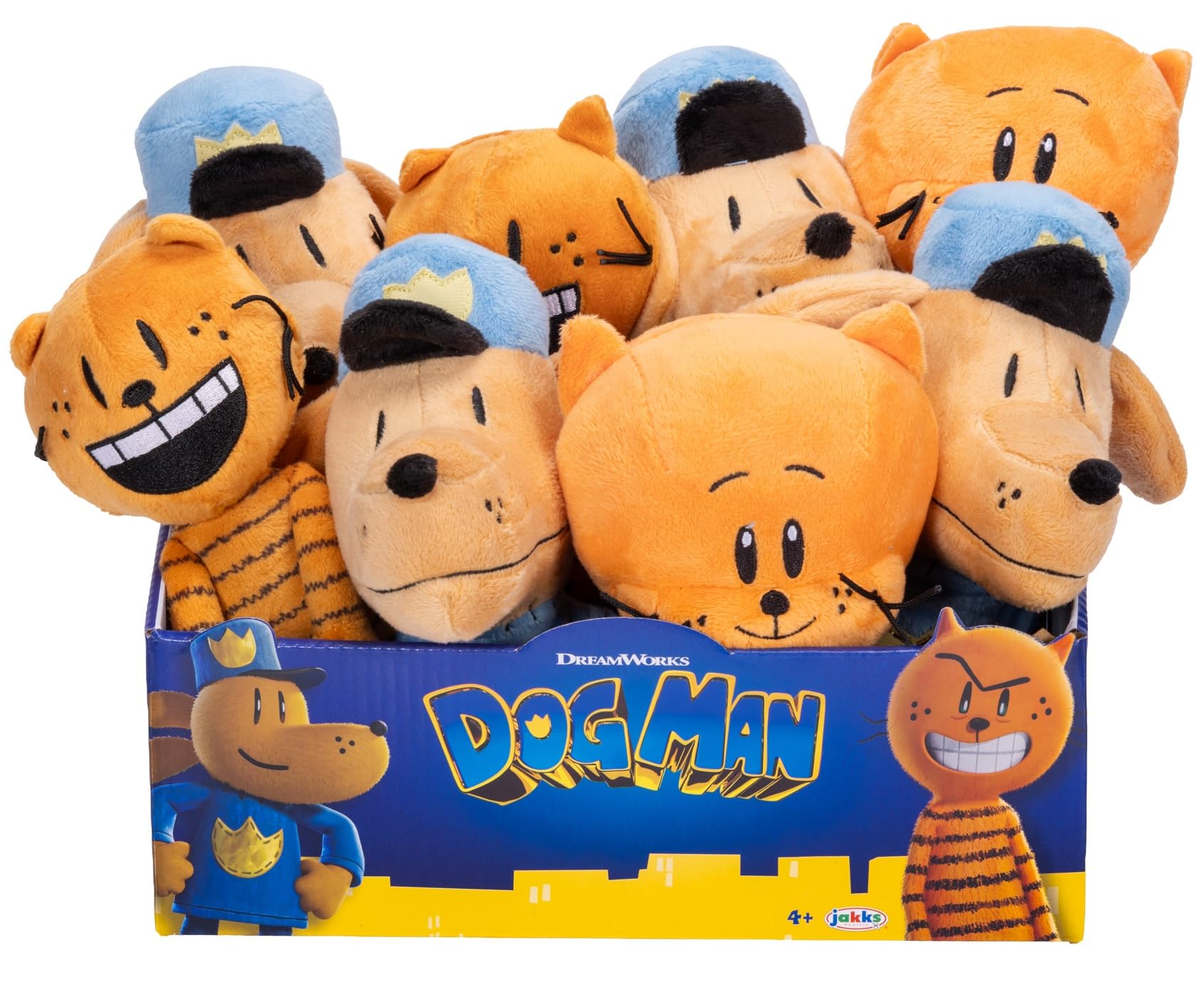 Amazon.com: Dog Man Movie Plush in PDQ of 8 Plushies, Includes (4